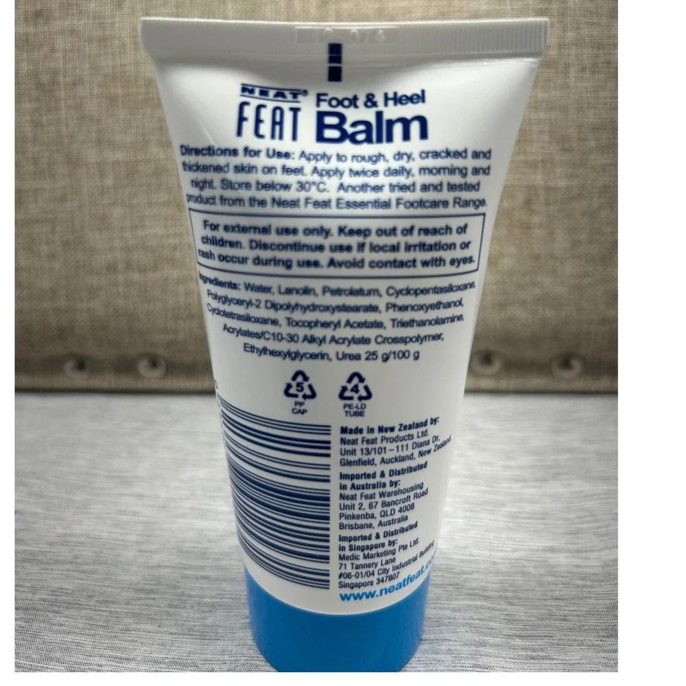 Neat Feat Foot & Heel Balm 75g 2.6oz for Dry Cracked Feet‎ 25% Urea Paraben Free